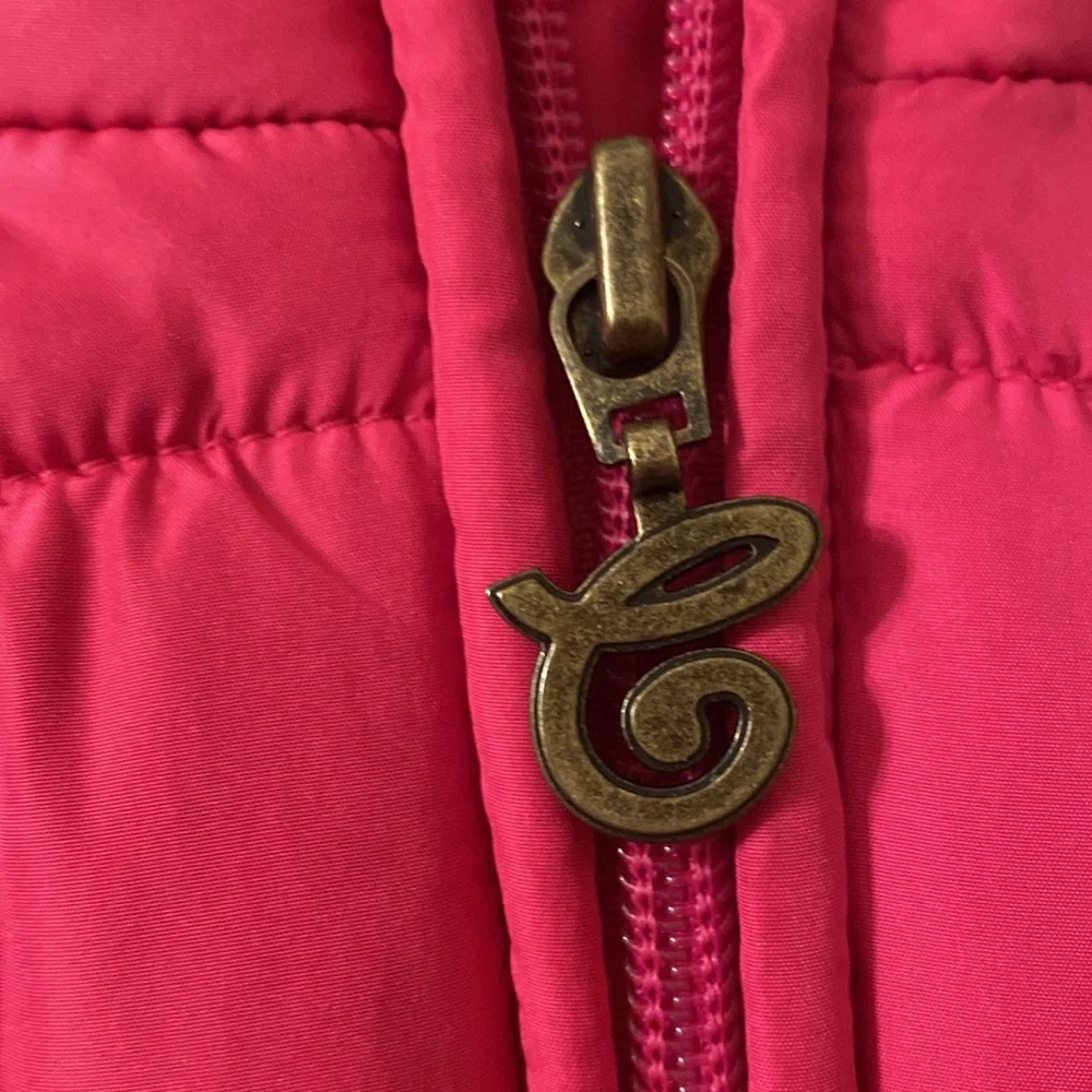 Chaps Ralph Lauren Girls Pink Vest Size L 12/14 2 Pocket Elastic Back Polyester